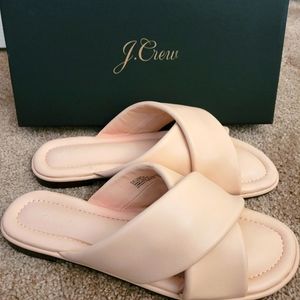 NIB J Crew padded slide sandals
